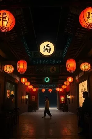 悬疑短剧《晨昏线以北》主视觉海报，夜色站台与暖黄灯光